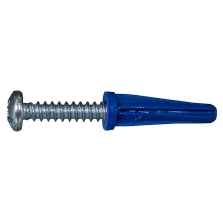Midwest Fastener Screw Anchor, 7/8" L, Plastic, 100 PK 07890